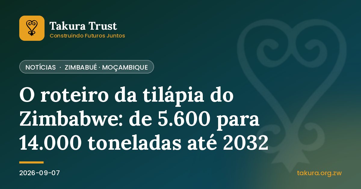 O roteiro da tilápia do Zimbabwe: de 5.600 para 14.000 toneladas até 2032