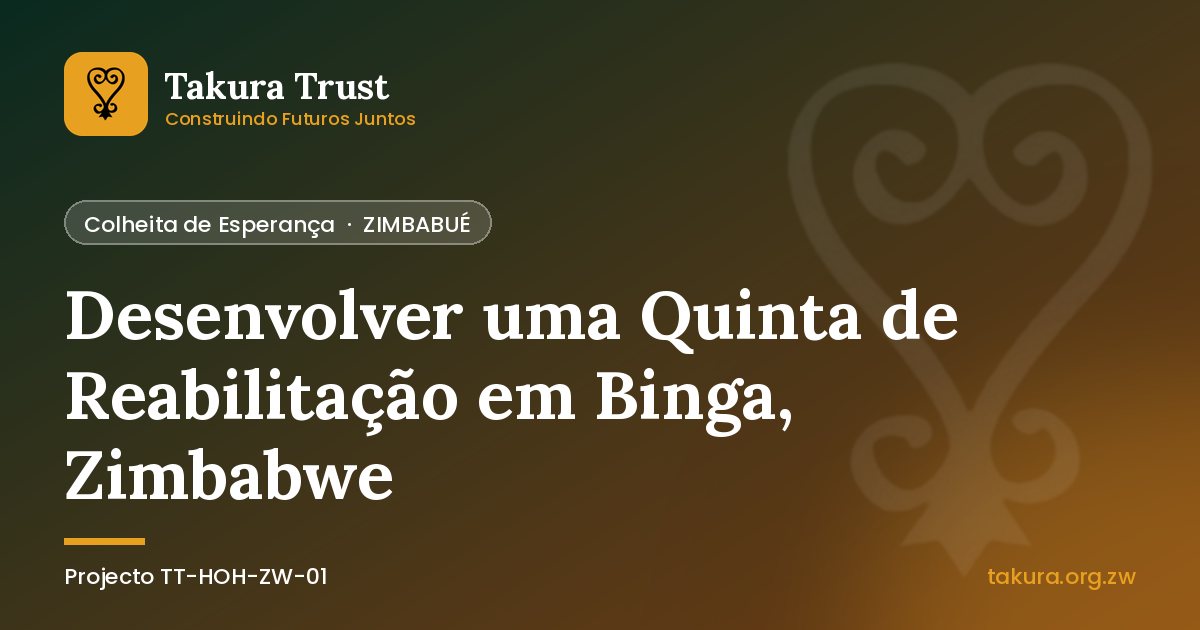 Desenvolver uma Quinta de Reabilitação em Binga, Zimbabwe